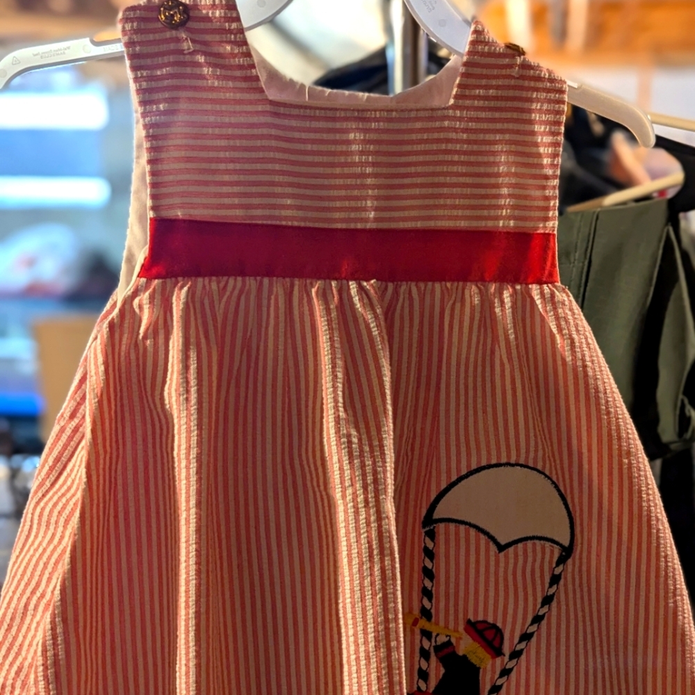 Vintage Red and White striped 4T